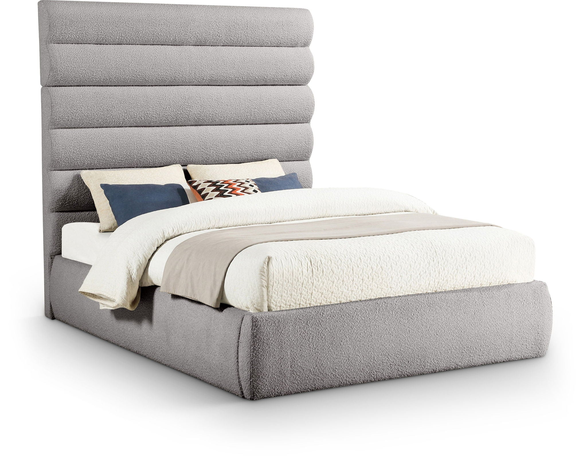 Adam - Boucle Fabric Bed With 70.5" Headboard - Urban Living Furniture (Los Angeles, CA)