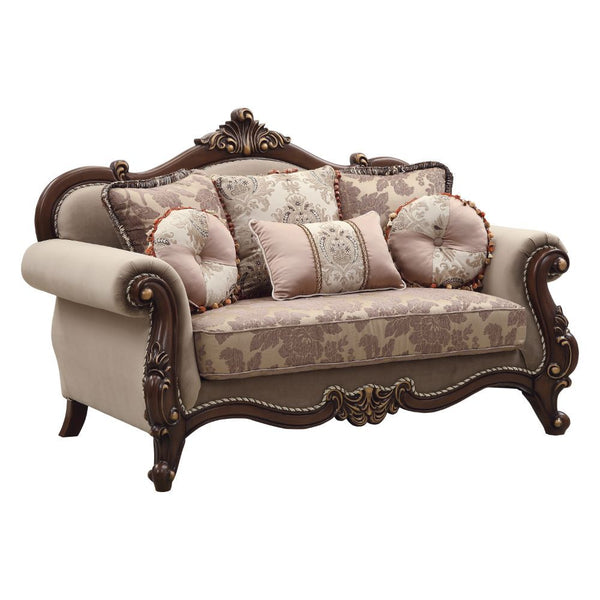 Mehadi - Loveseat - Velvet & Walnut - Urban Living Furniture (Los Angeles, CA)