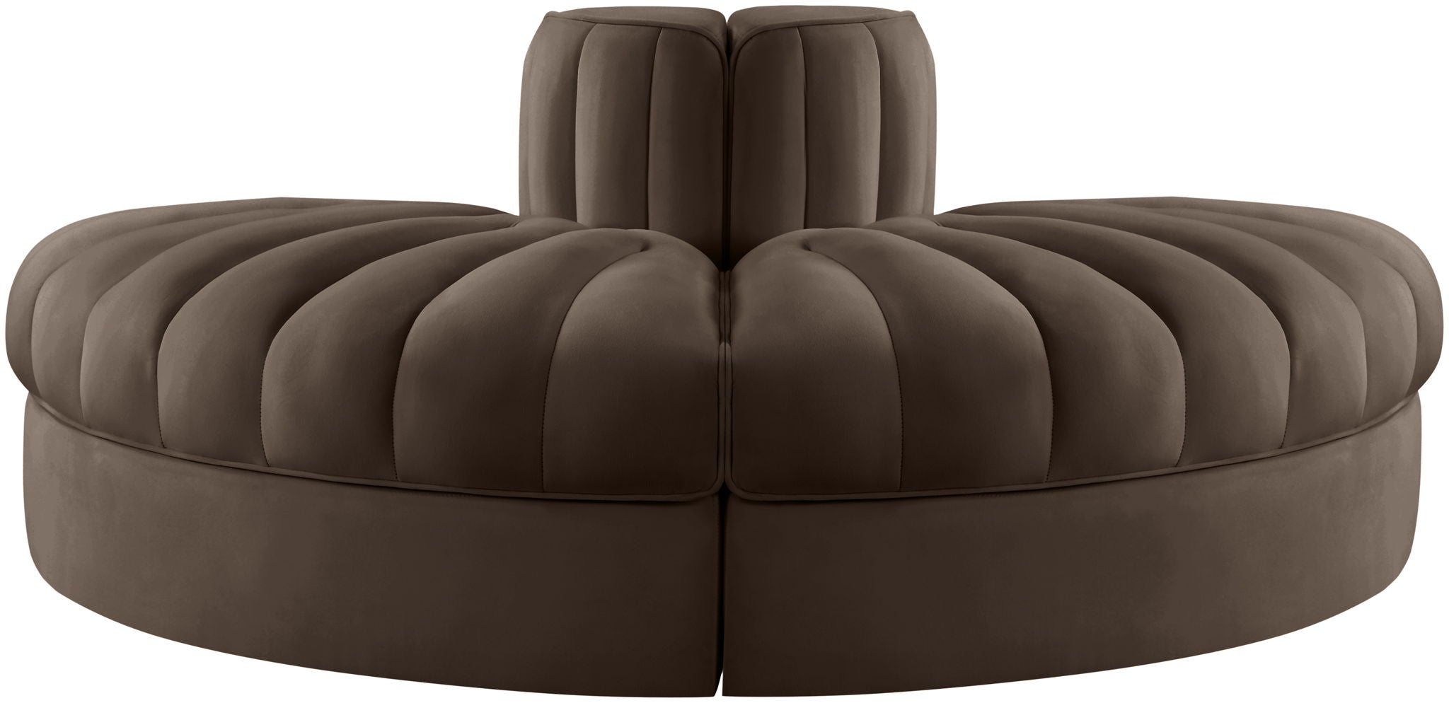 Rummi - Velvet Performance Fabric Upholstered 2 Piece  Rounded Modular Loveseat - Urban Living Furniture (Los Angeles, CA)