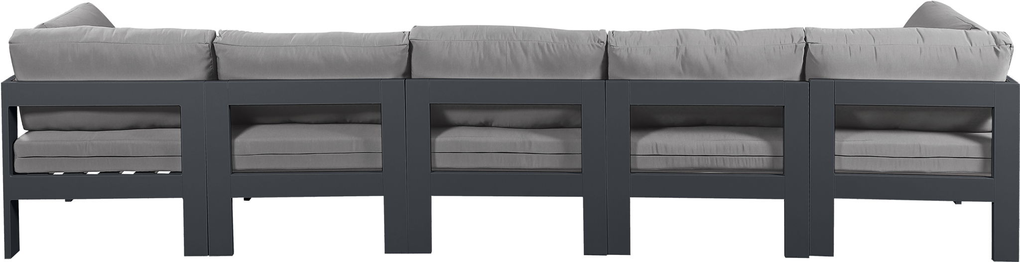 Nizuc - Outdoor Patio 5 Seat Modular Sofa With Gray Frame - Urban Living Furniture (Los Angeles, CA)