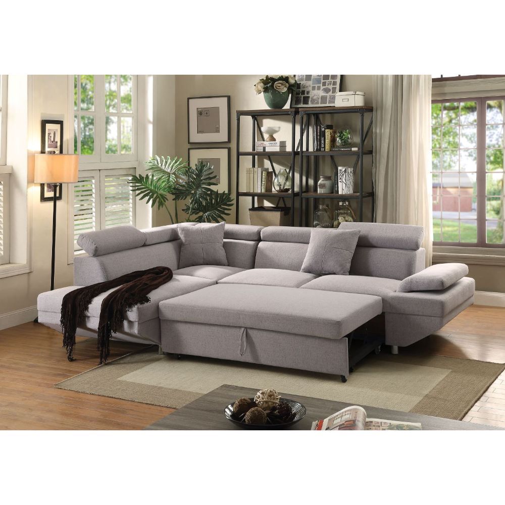 Jemima - Sectional Sofa - Gray Fabric - Urban Living Furniture (Los Angeles, CA)