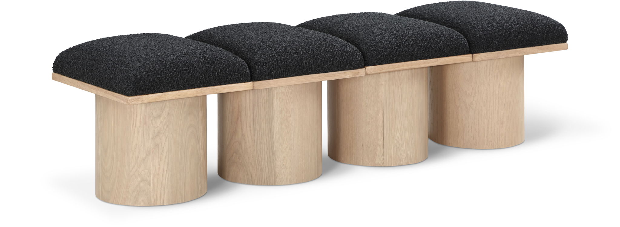 Pavilion - 4 Piece Modular Bench With Natural Base - Urban Living Furniture (Los Angeles, CA)
