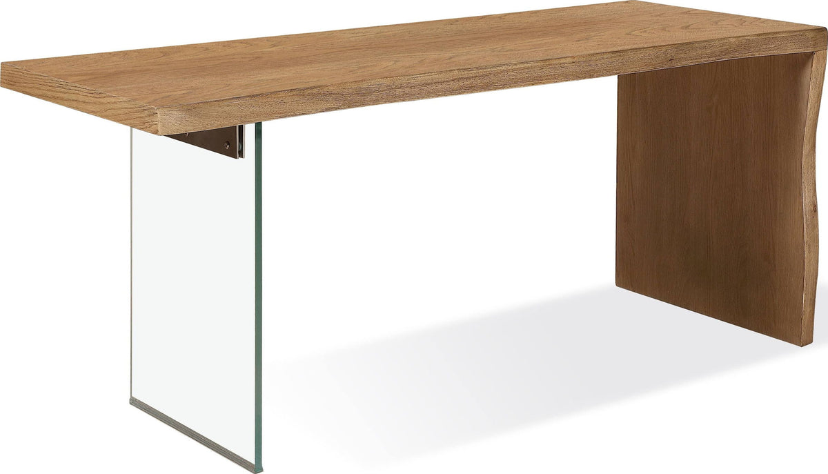 One - Modern Coastal Writing Desk - White Oak And Glass