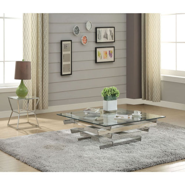 Salonius - Coffee Table - Stainless Steel & Clear Glass - Urban Living Furniture (Los Angeles, CA)