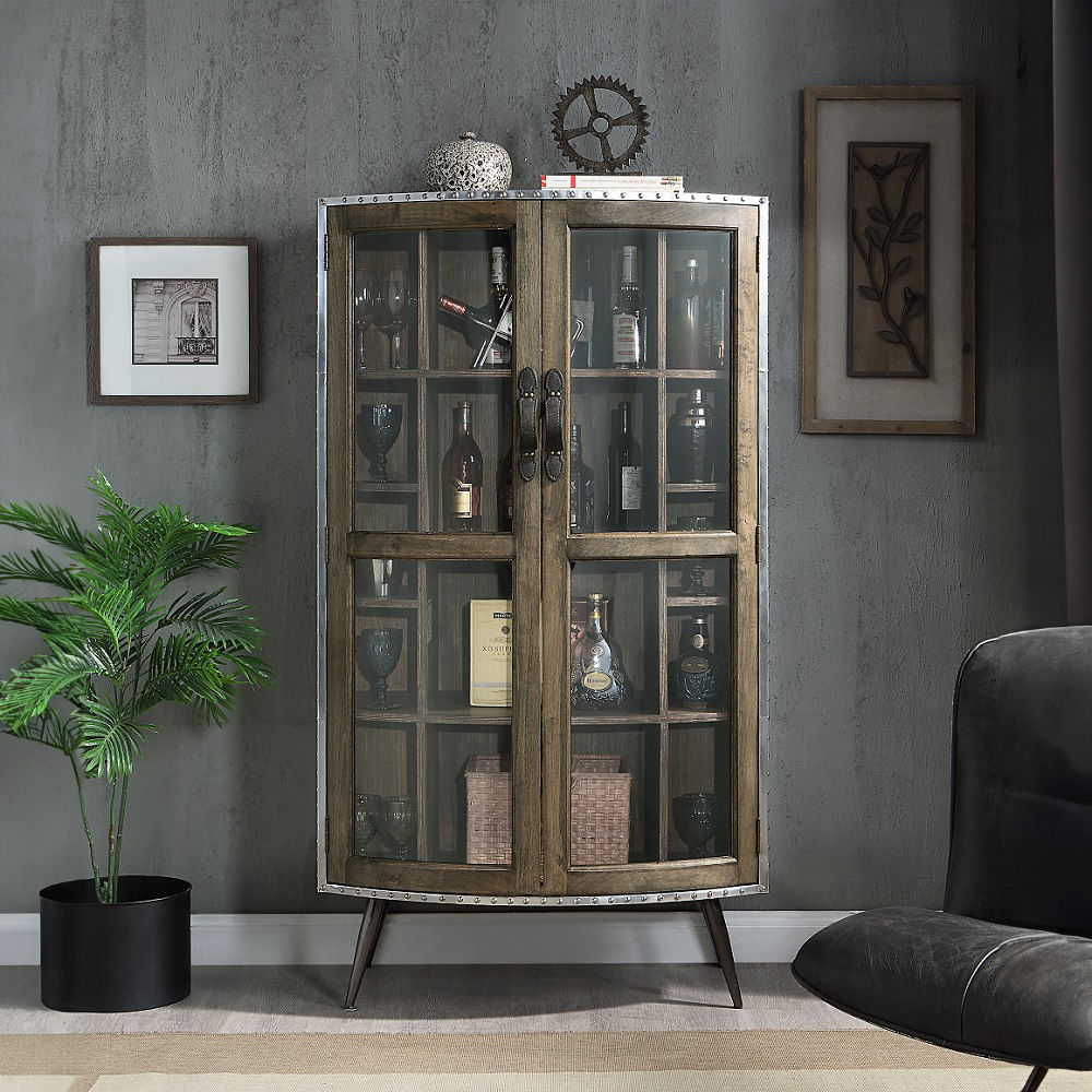 Brancaster - Cabinet - Oak & Aluminum - Urban Living Furniture (Los Angeles, CA)