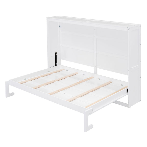 Queen Size, Murphy Wall Bed - White