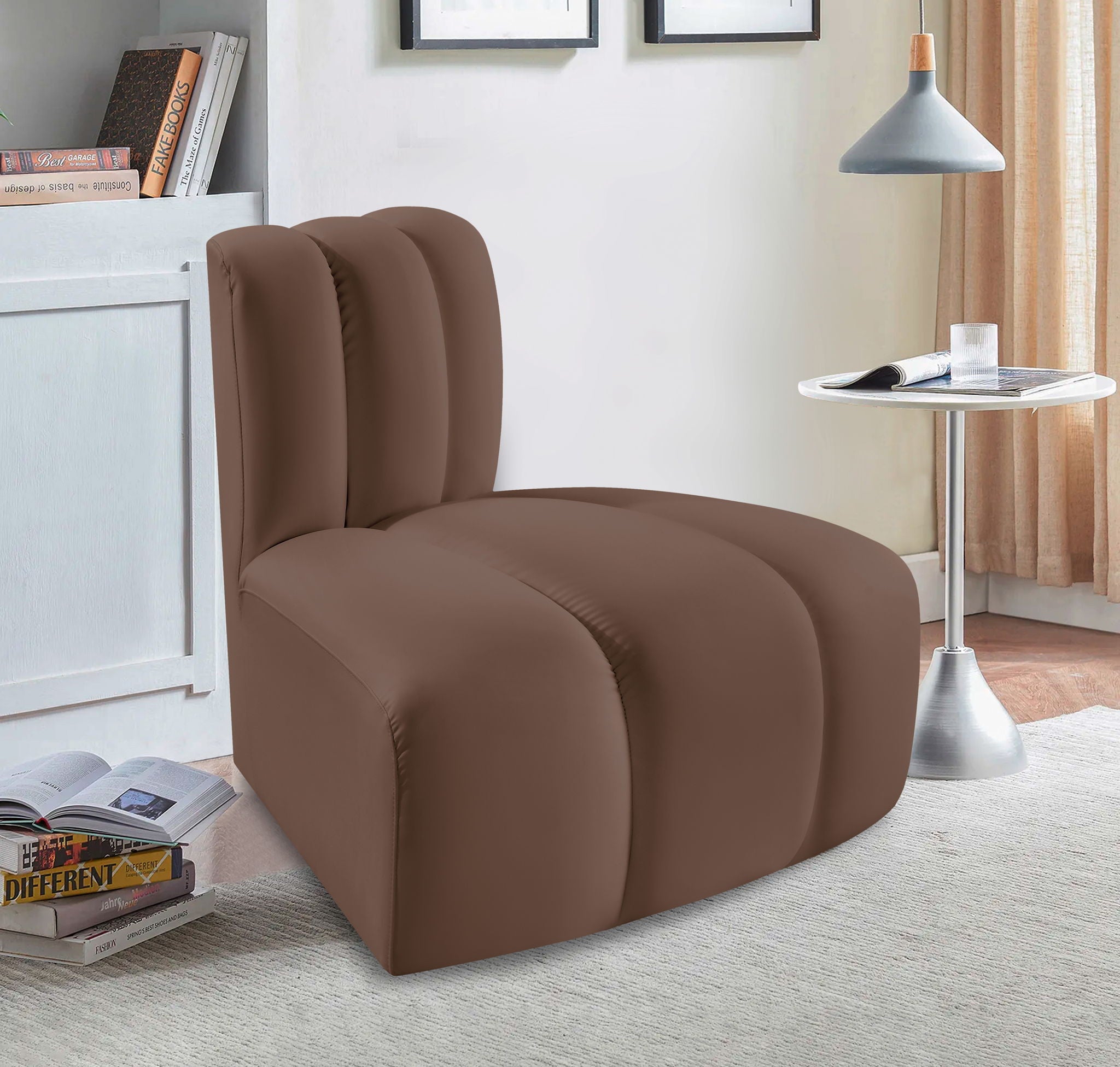 Arc - Faux Leather Reverse Corner Chair - Urban Living Furniture (Los Angeles, CA)