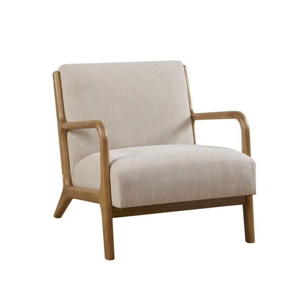 Mid-Century Lounge Chair With Upholstered Seat