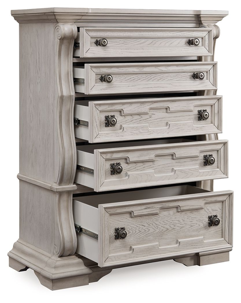 Bruchandi - Antique White - Five Drawer Chest - Urban Living Furniture (Los Angeles, CA)