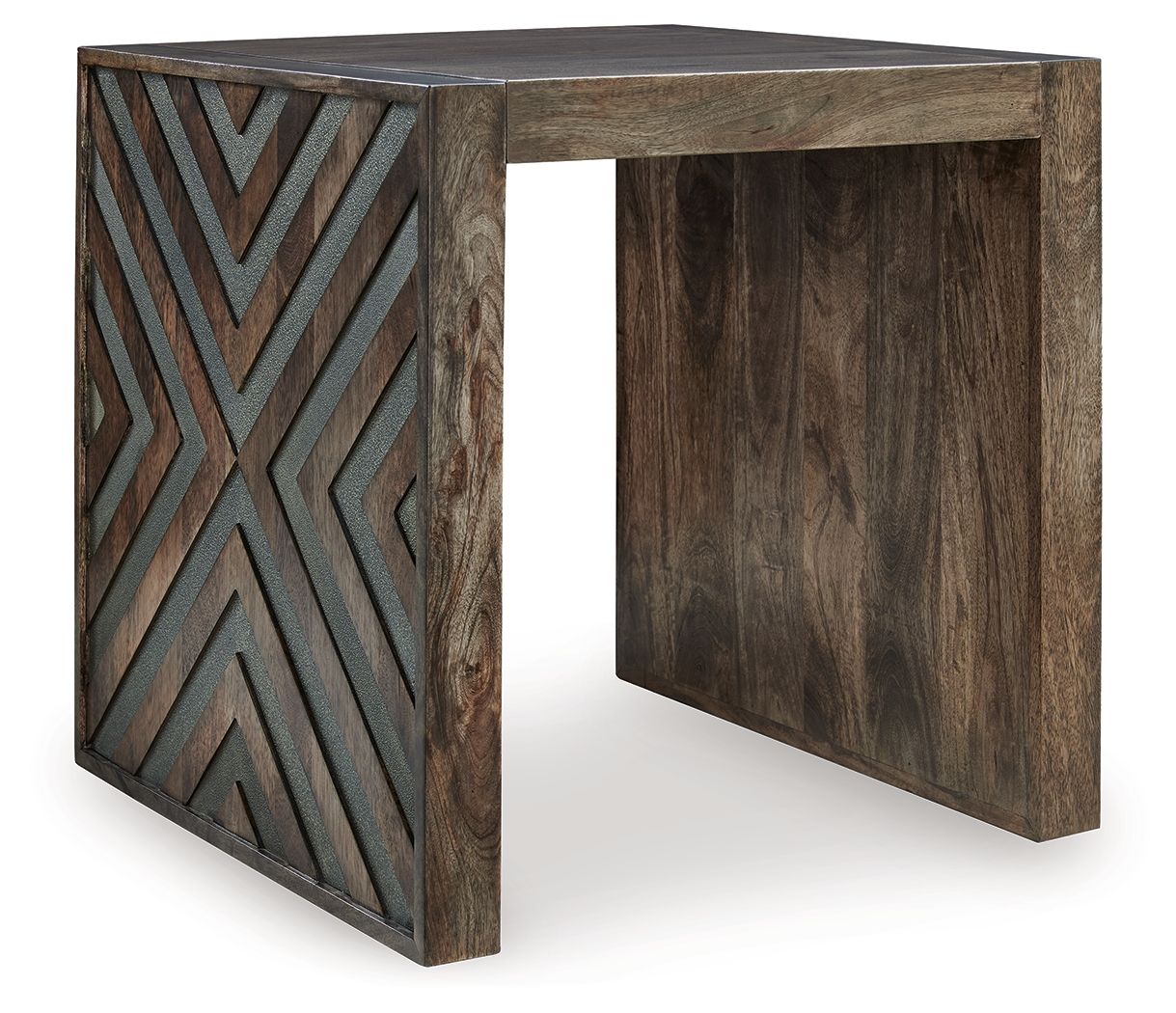 Dreggan - Brown - Square End Table - Urban Living Furniture (Los Angeles, CA)
