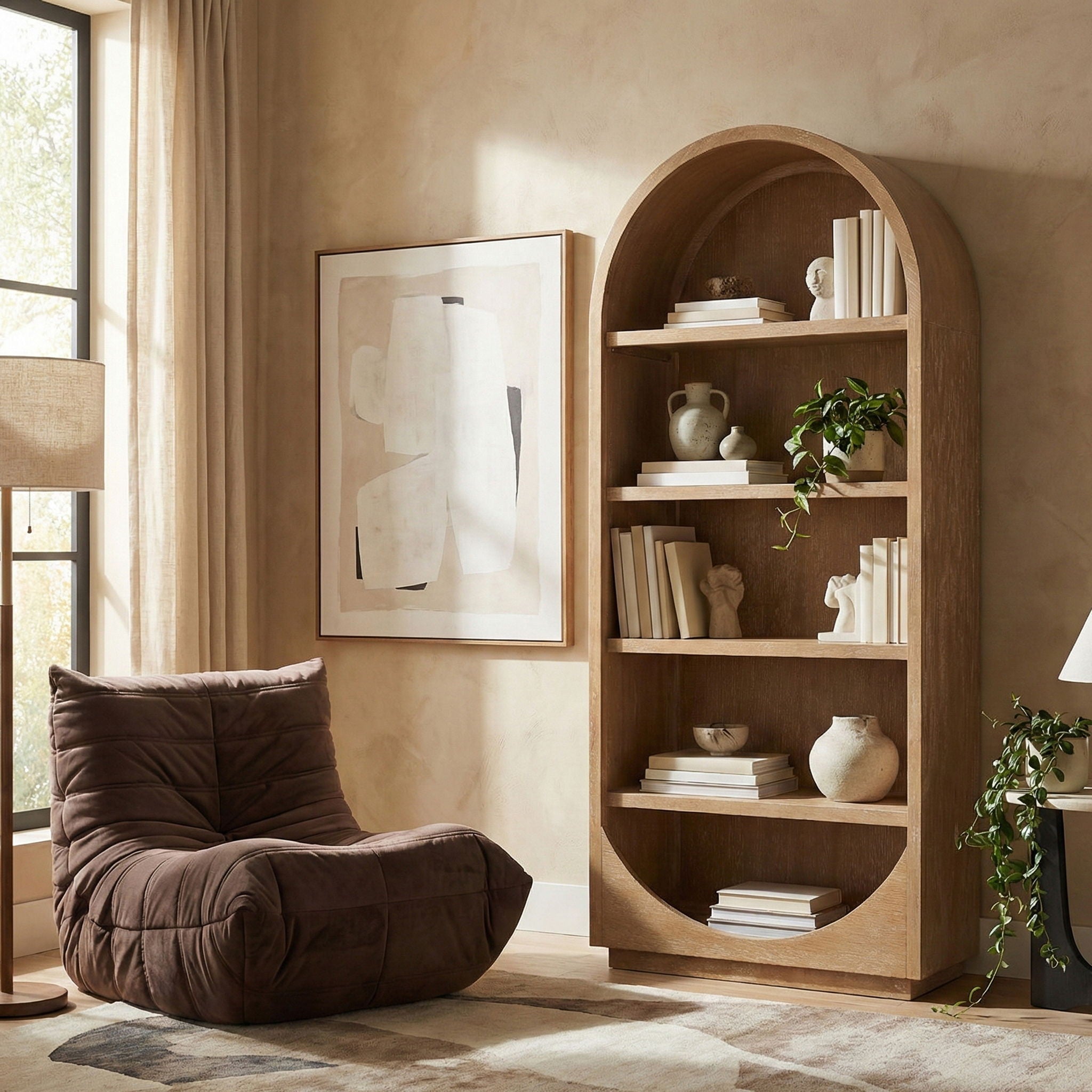 Hearth - Oak Veneer And Solid Wood Bookcase - Urban Living Furniture (Los Angeles, CA)