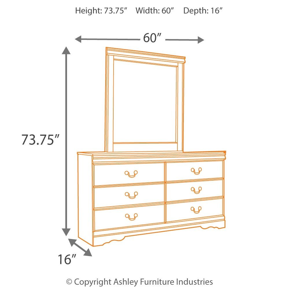 Huey Vineyard - Dresser, Mirror - Black - Urban Living Furniture (Los Angeles, CA)