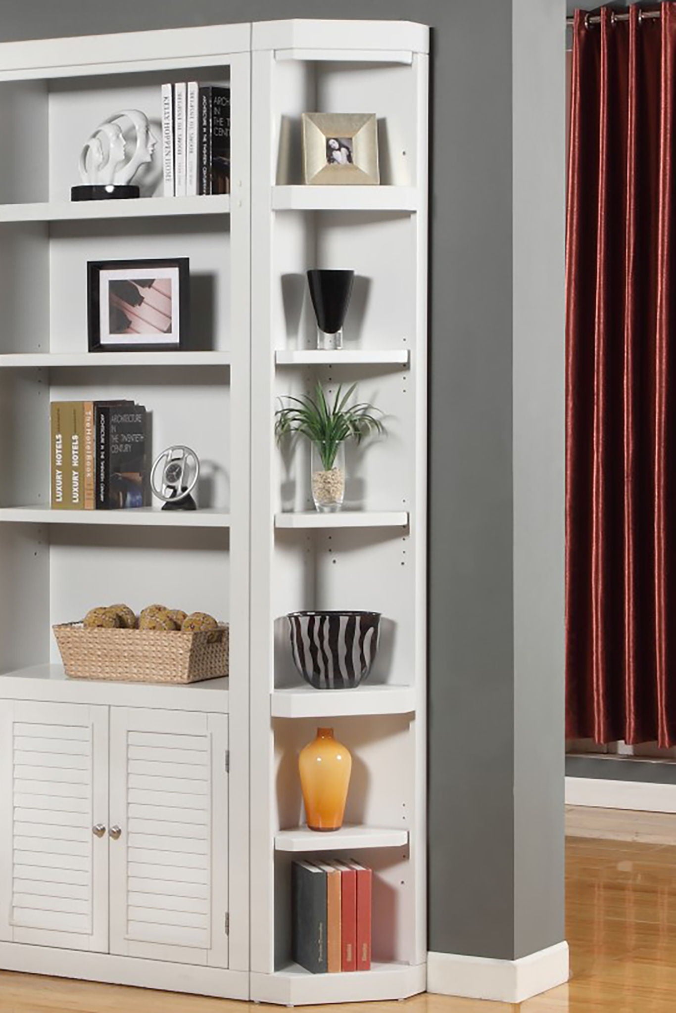 Boca - Outside Corner Bookcase - Cottage White - Urban Living Furniture (Los Angeles, CA)