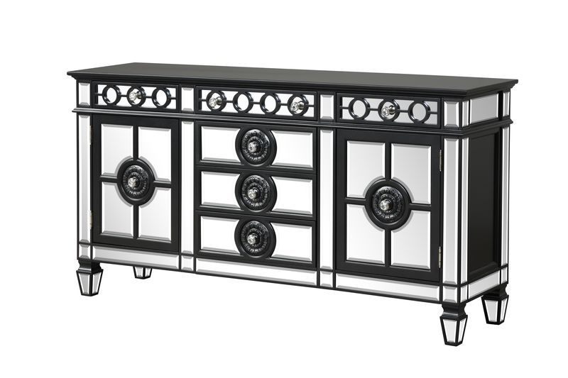 Varian II - Server - Black & Sliver Finish - Urban Living Furniture (Los Angeles, CA)