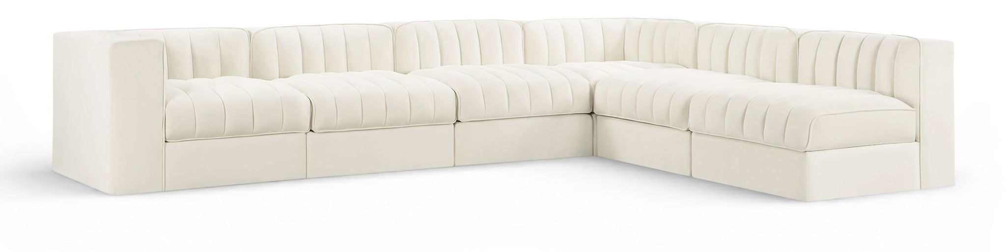 Rummi - Velvet Performance Fabric Upholstered 6 Piece Modular Sectional (With 3 Corner Chairs) - Urban Living Furniture (Los Angeles, CA)