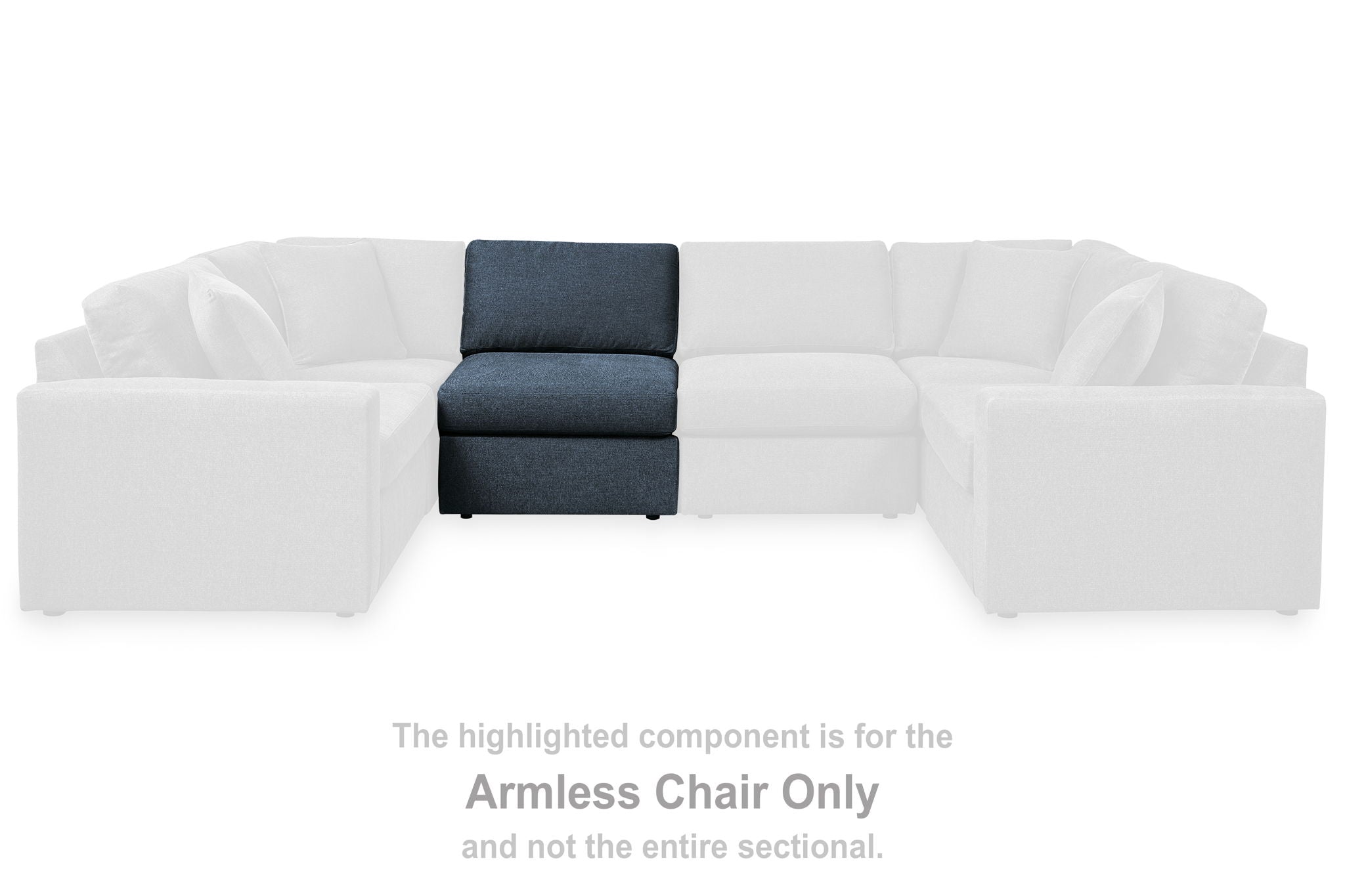Modmax - Ink - Armless Chair - Fabric - Urban Living Furniture (Los Angeles, CA)