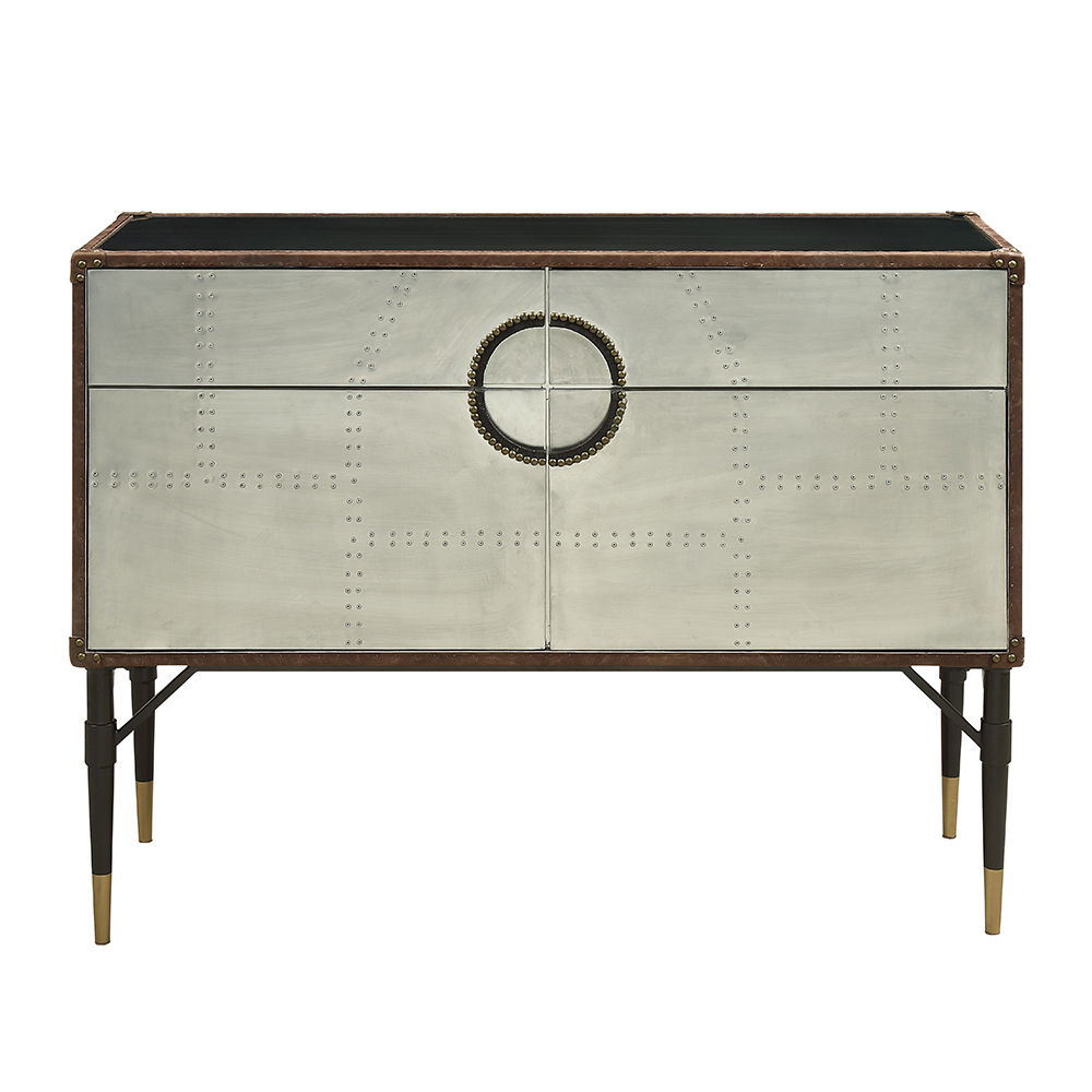 Brancaster - Console Cabinet - Top Grain Leather & Aluminum - Urban Living Furniture (Los Angeles, CA)