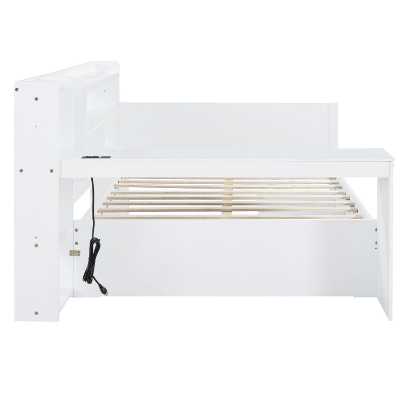 Daybed With 3 Drawers USB Ports And Desk - Urban Living Furniture (Los Angeles, CA)