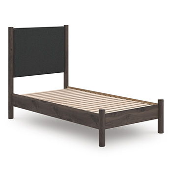 Pamytta - Brown - Twin Upholstered Panel Headboard