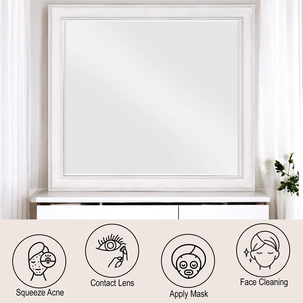 Katia - Mirror - Rustic Gray & Weathered White - Urban Living Furniture (Los Angeles, CA)