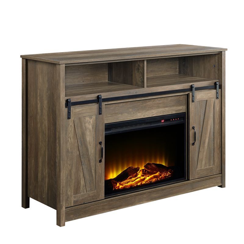 Tobias - Fireplace - Rustic Oak Finish - 38" - Urban Living Furniture (Los Angeles, CA)