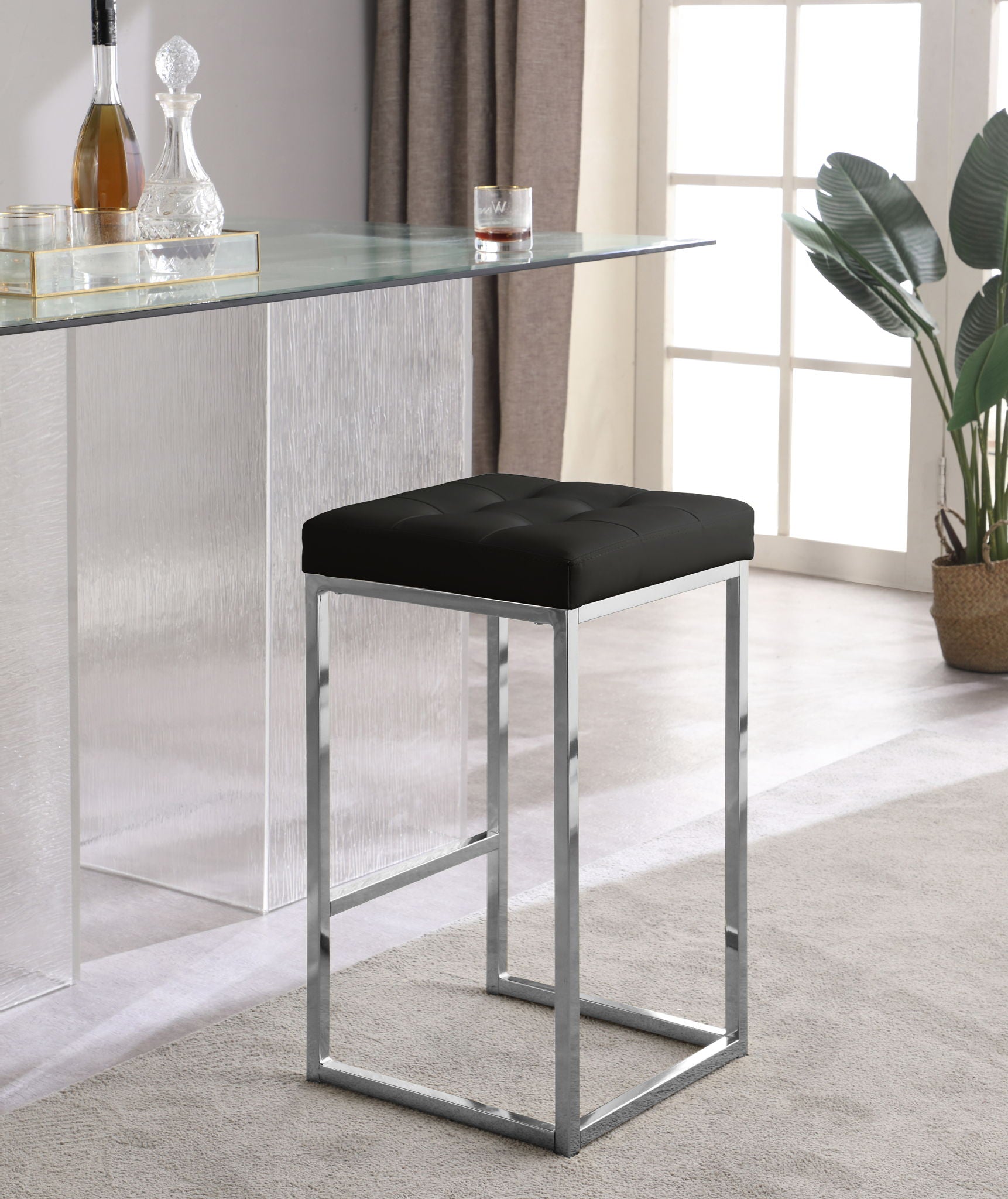 Nicola - Faux Leather Stool (Set of 2) - Urban Living Furniture (Los Angeles, CA)