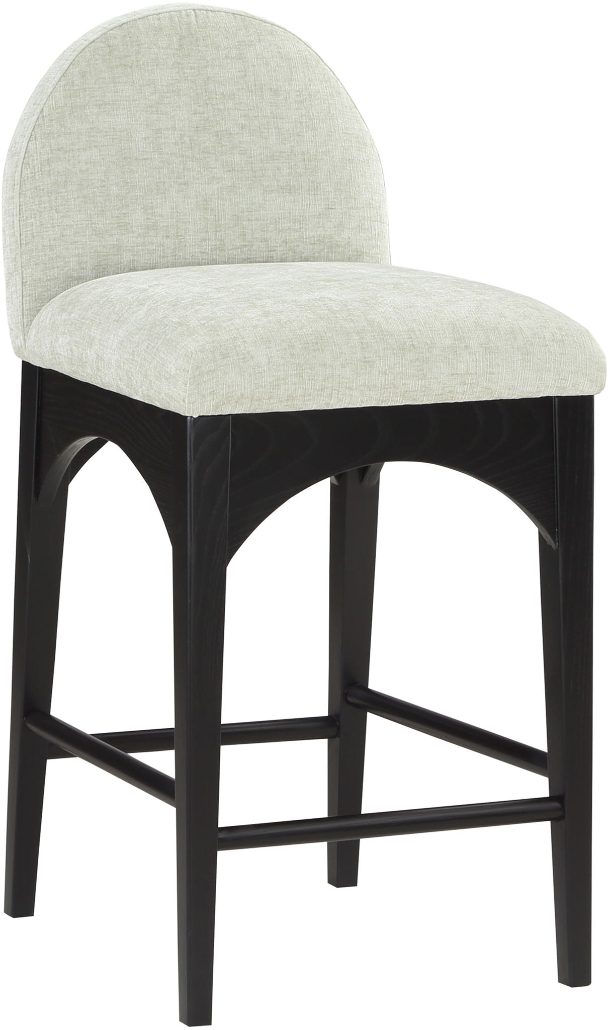 Waldorf - Chenille Stool With Black Legs - Urban Living Furniture (Los Angeles, CA)