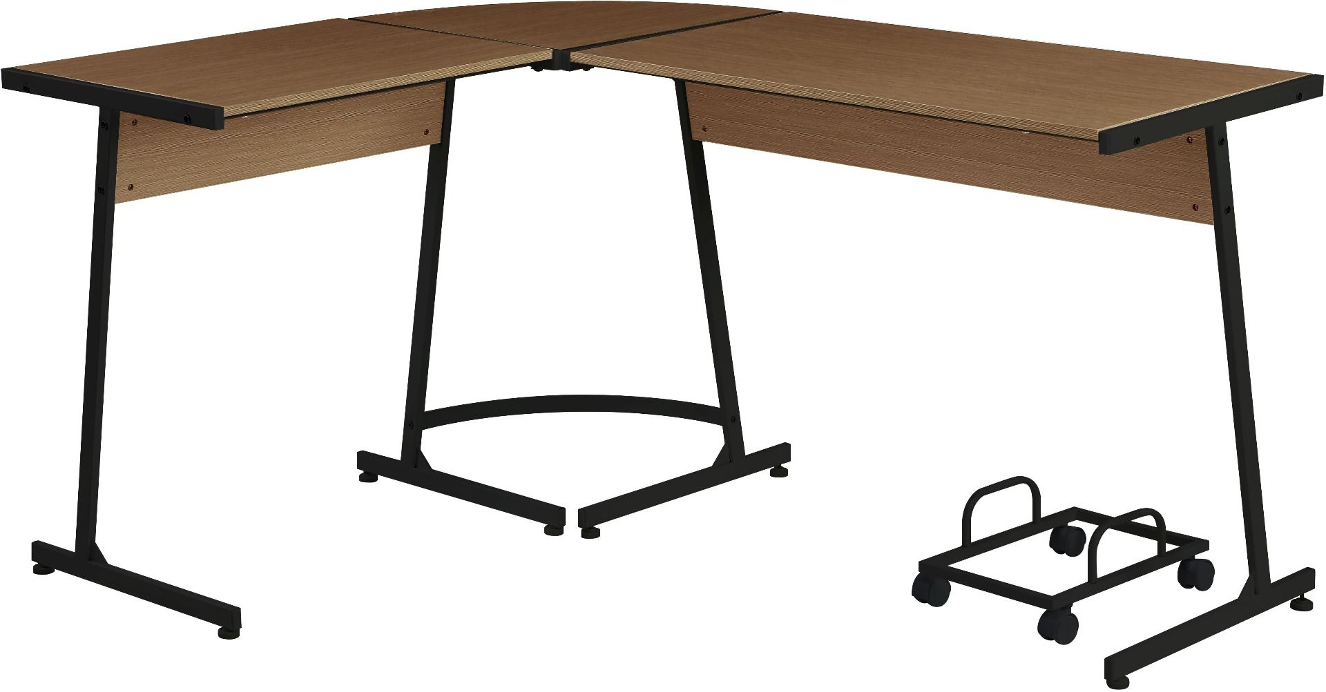 Acme - Dazenus - Computer Desk, Black Finish - Of00044 - Black & Oak Finish - Urban Living Furniture (Los Angeles, CA)