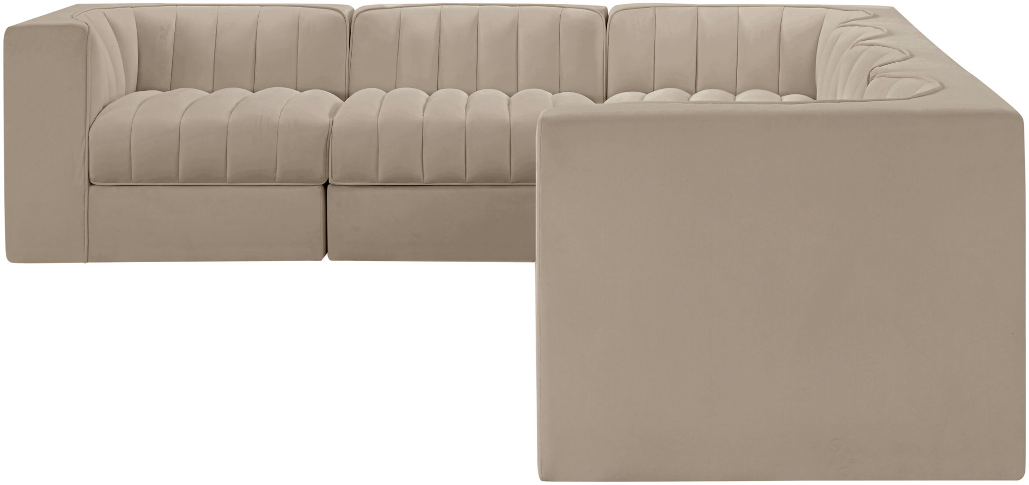 Rummi - Velvet Performance Fabric Upholstered 6 Piece Modular Sectional (With 3 Corner Chairs) - Urban Living Furniture (Los Angeles, CA)