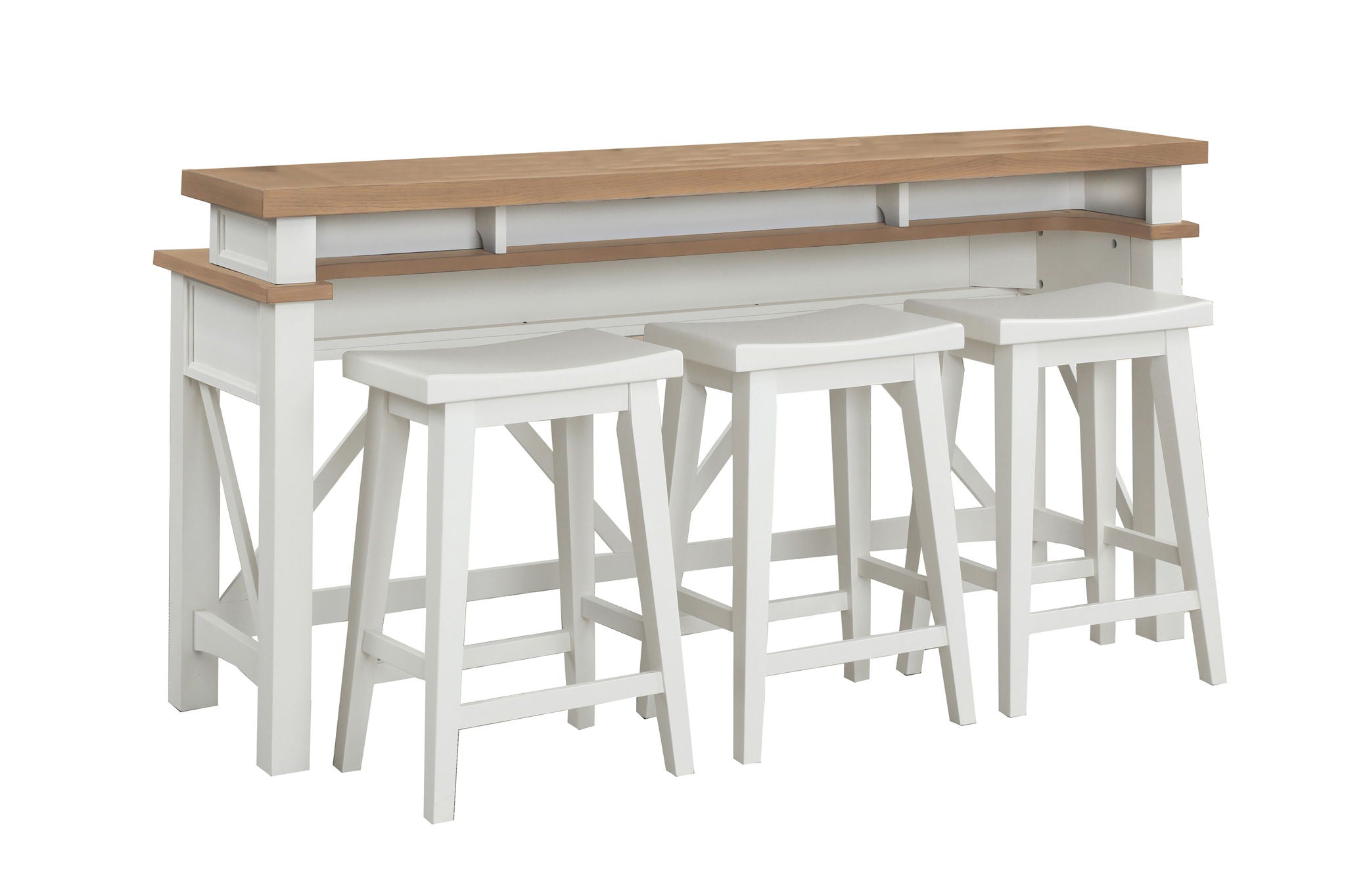 Americana Modern - Everywhere Console With 3 Stools - Cotton - Urban Living Furniture (Los Angeles, CA)