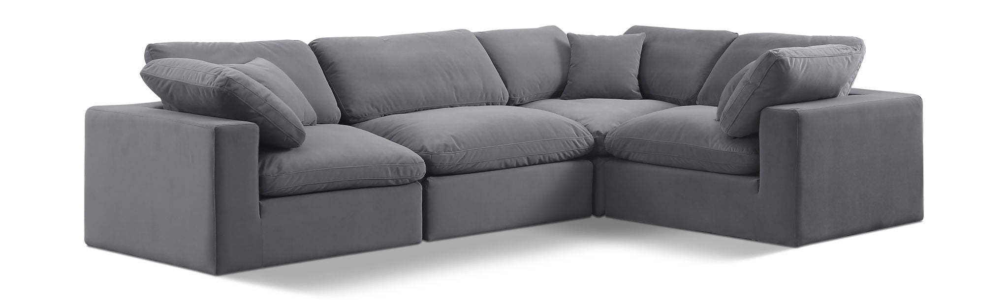 Comfy - 4 Piece Velvet Modular Sectional - Urban Living Furniture (Los Angeles, CA)