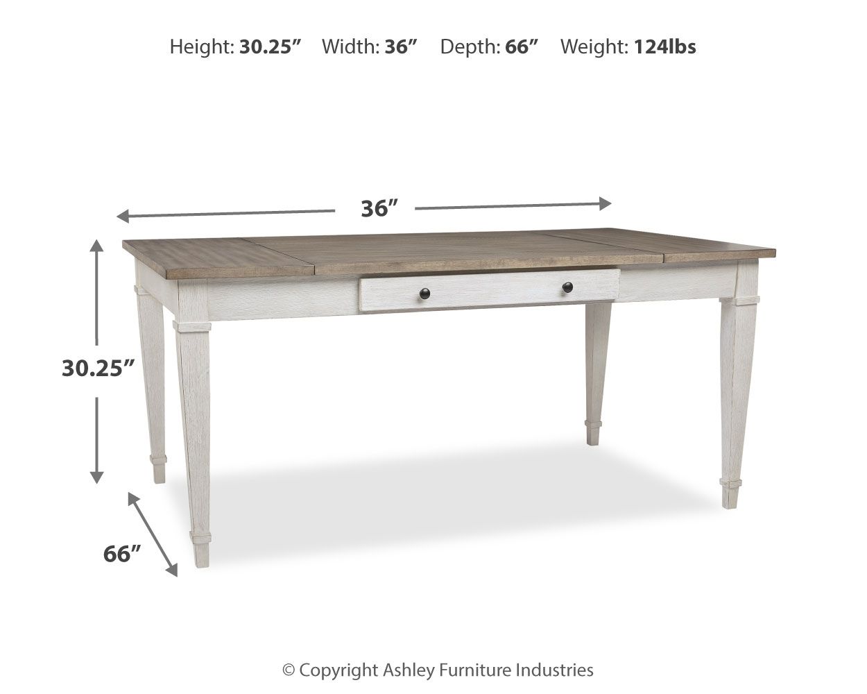 Skempton - White - RECT DRM Table w/Storage - Urban Living Furniture (Los Angeles, CA)