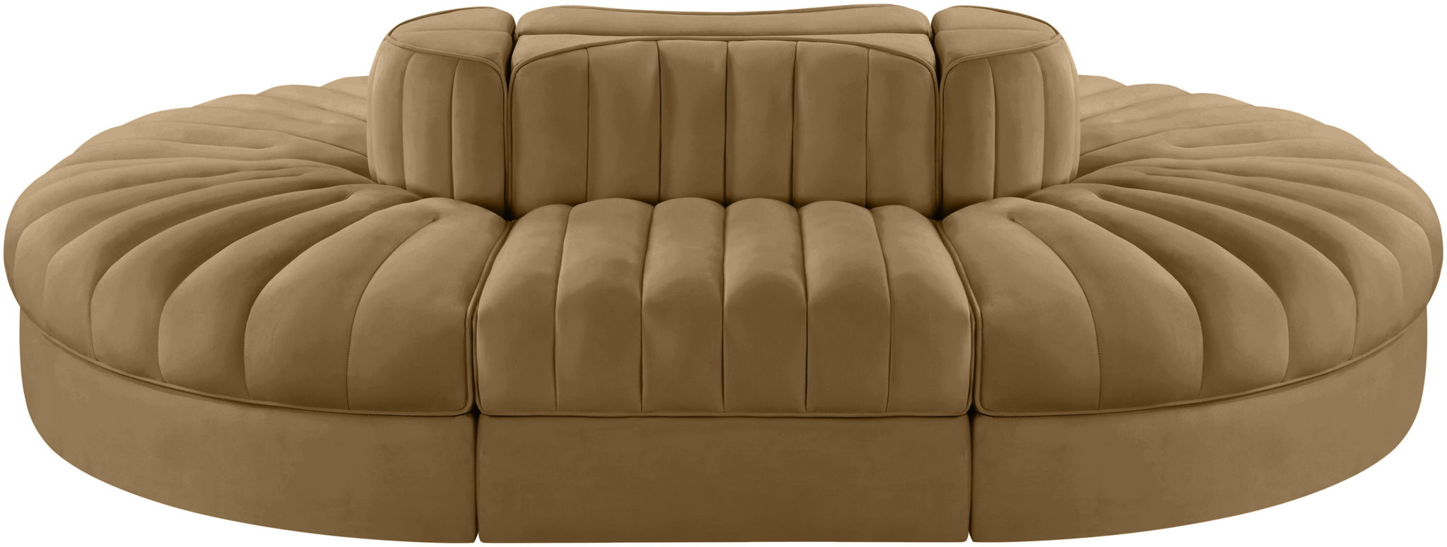 Rummi - Oval Velvet Performance Fabric Upholstered 6 Piece Modular Sectional - Urban Living Furniture (Los Angeles, CA)
