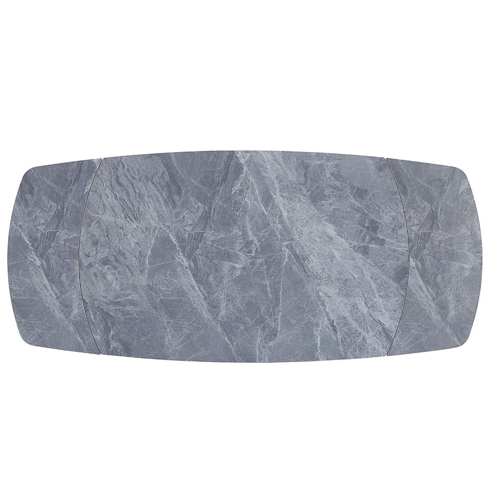 Hester - Ceramic Top Dining Table - Gray & Black - Urban Living Furniture (Los Angeles, CA)