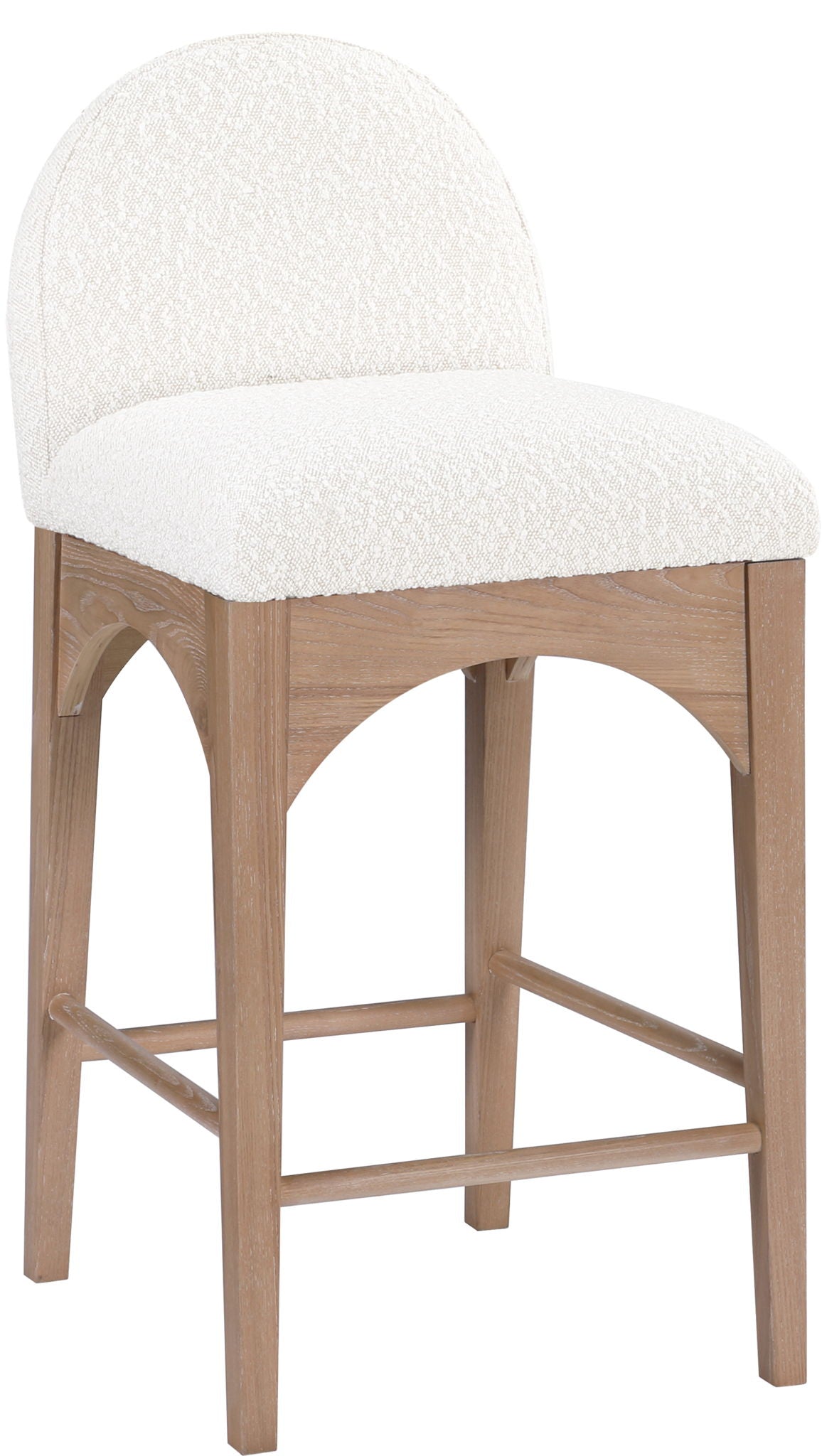 Waldorf - Boucle Stool With Natural Legs - Urban Living Furniture (Los Angeles, CA)