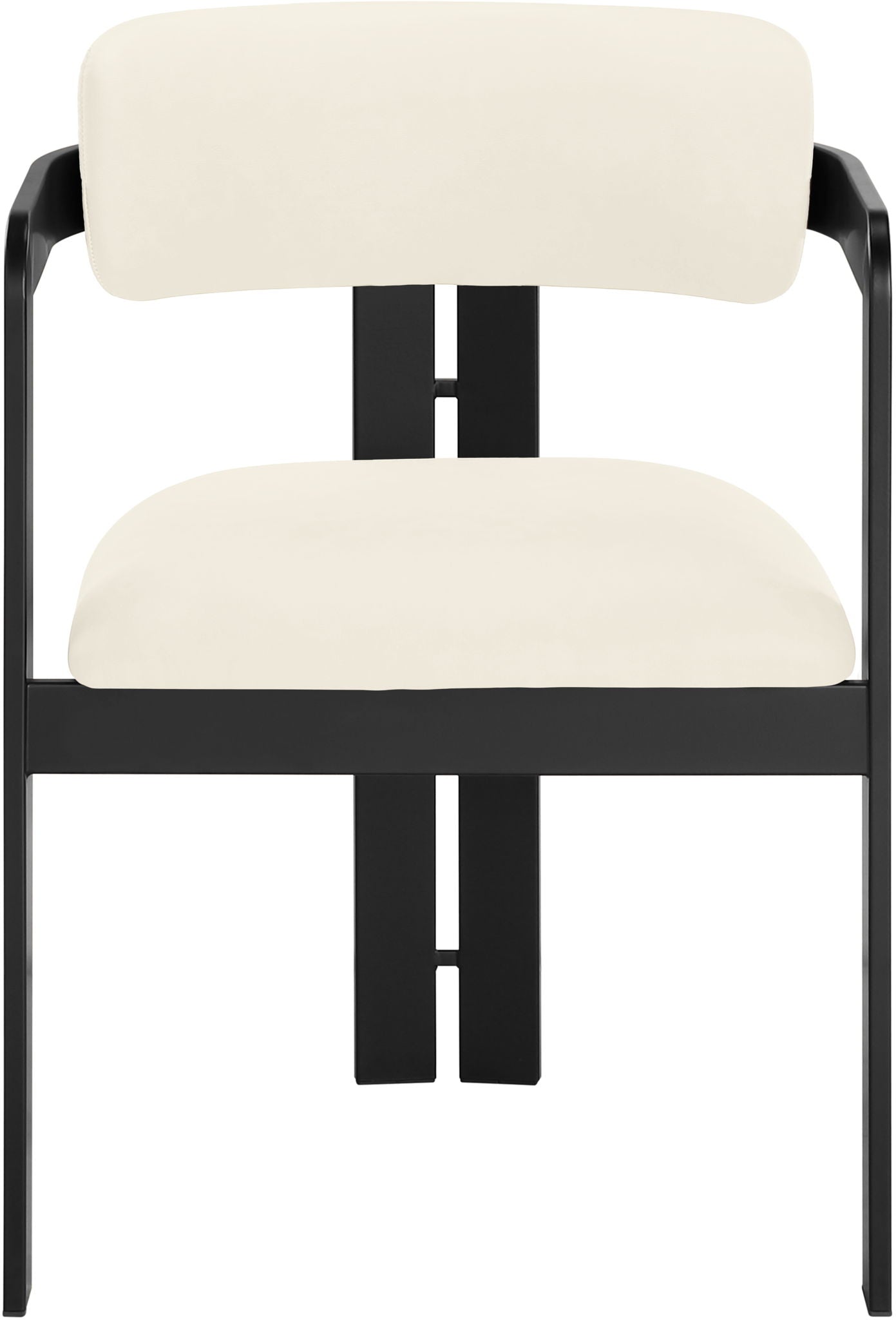 Aurum - Vegan Leather Upholstered Dining Chair With Graphite Black Base (Set of 2)