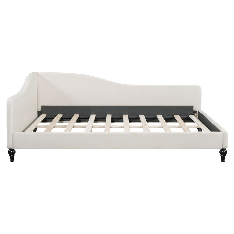 Modern L Shaped Linen Daybed With Legs