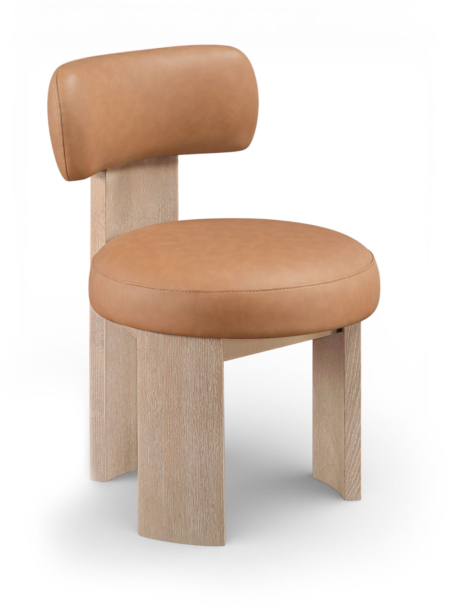 Atelier - Vegan Leather Upholstered Dining Chair (Set of 2) - Painted Natural Frame - Urban Living Furniture (Los Angeles, CA)