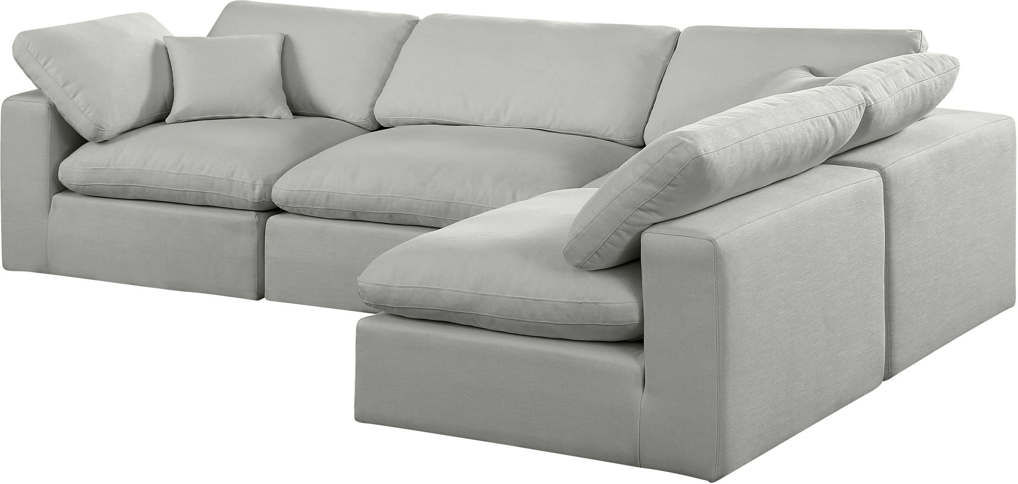 Comfy - 4 Piece Linen Fabric Modular Armless Sectional - Urban Living Furniture (Los Angeles, CA)