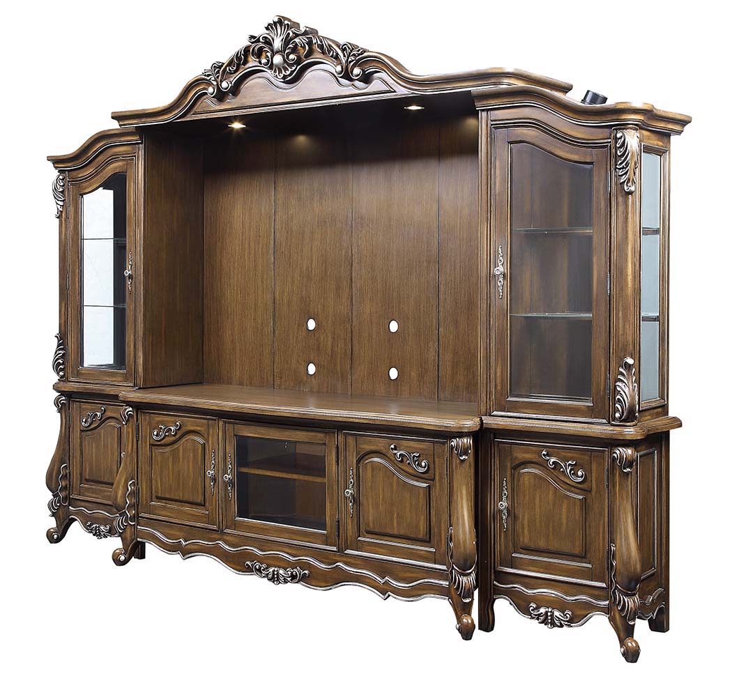 Latisha - Entertainment Center - Antique Oak Finish - Urban Living Furniture (Los Angeles, CA)