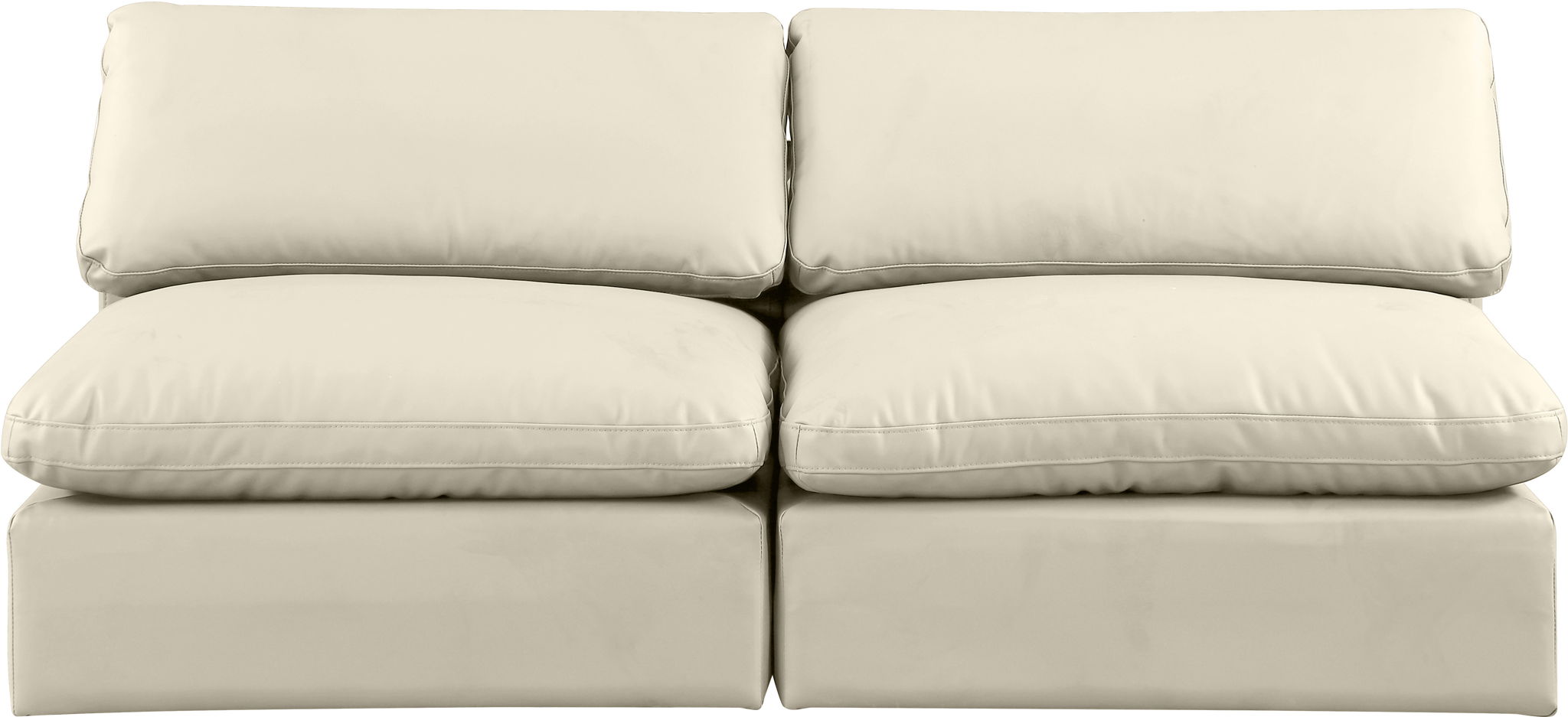 Comfy - Faux Leather Modular Armless Sofa 2 Seats - Urban Living Furniture (Los Angeles, CA)
