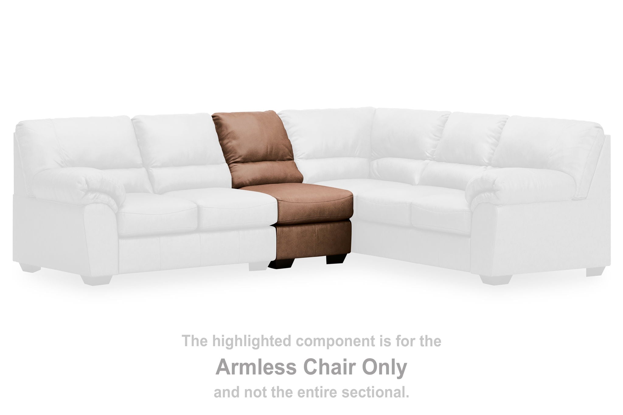 WillowBend - Caramel - Armless Chair - Urban Living Furniture (Los Angeles, CA)