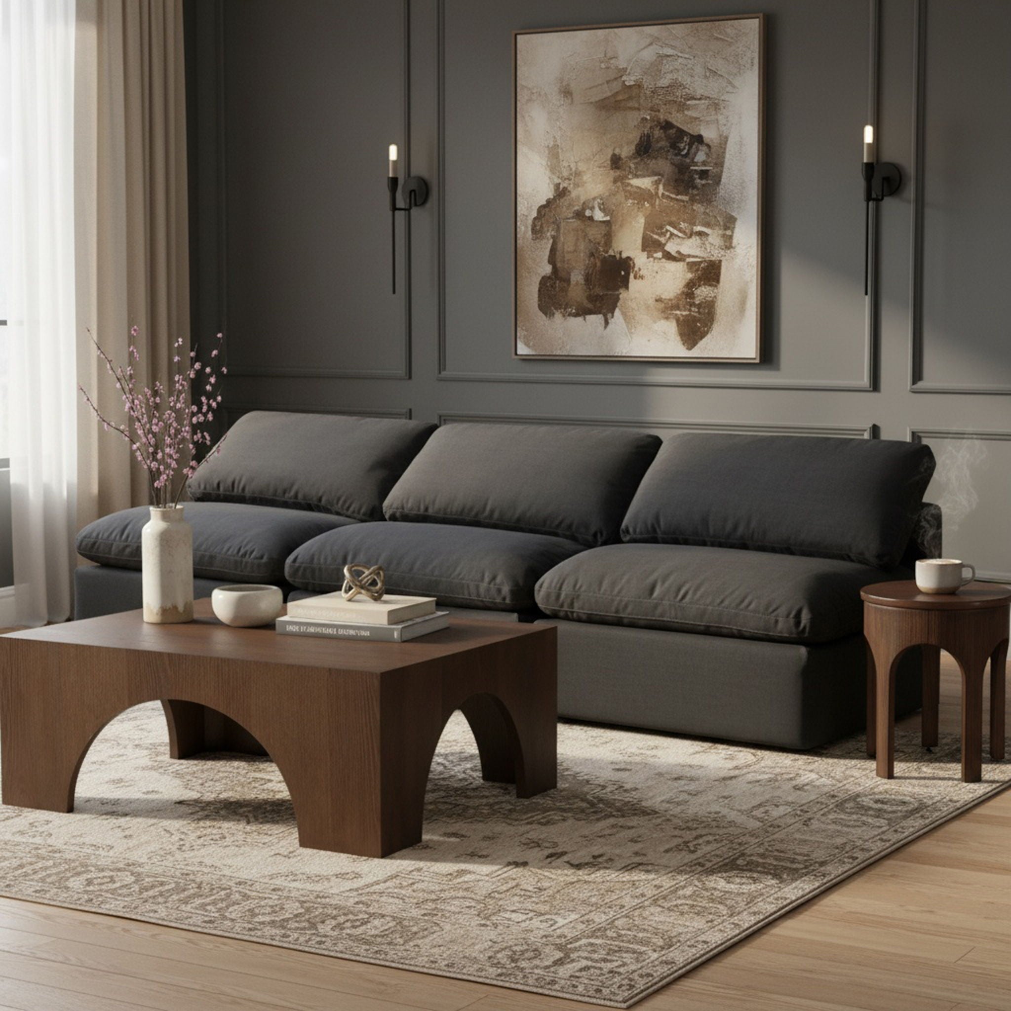 Indulge - Linen 3 Seat Modular Armless Sofa - Urban Living Furniture (Los Angeles, CA)