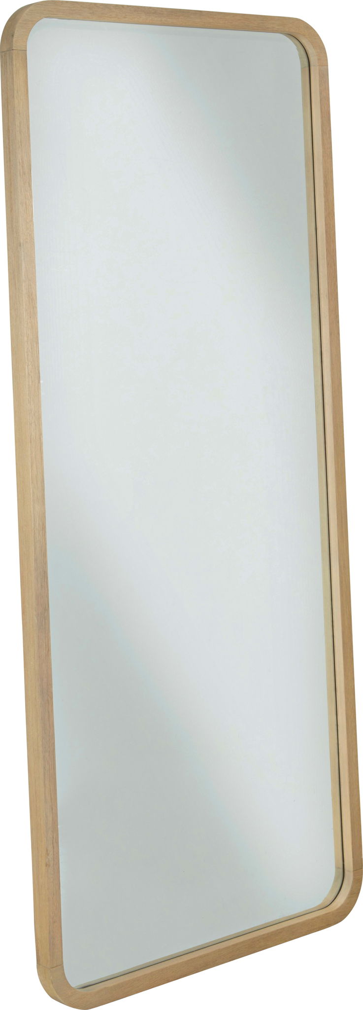 Penny - Beveled Glass Floor Mirror - Buff Cream