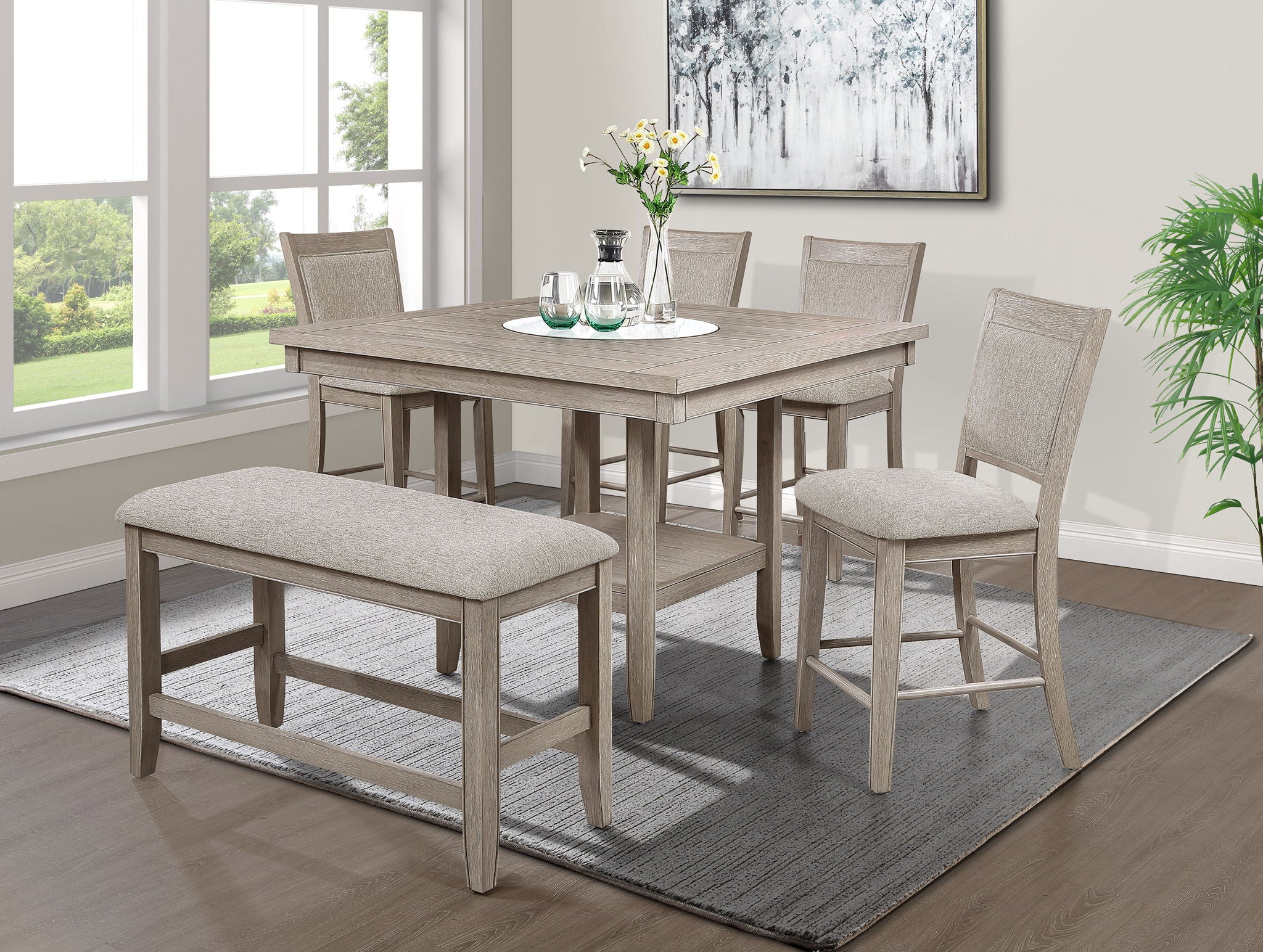 Fulton - Counter Height Bench - White Oak - Urban Living Furniture (Los Angeles, CA)