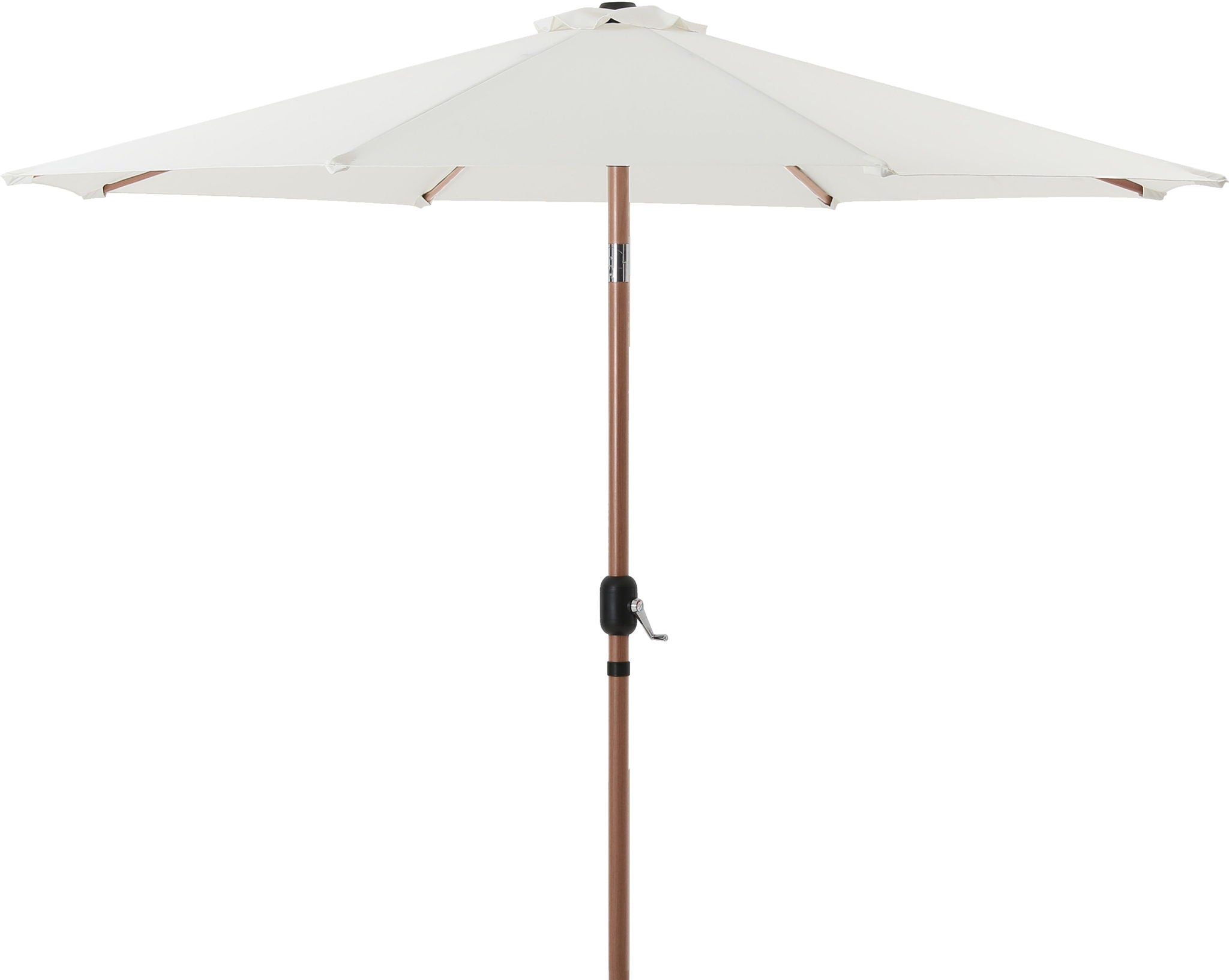 Fiji - Aluminum Patio Umbrella With Round White And Teak Base - Urban Living Furniture (Los Angeles, CA)