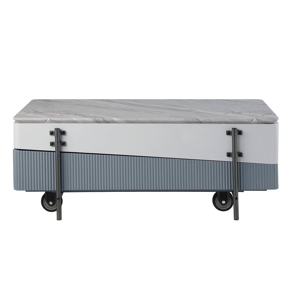 Wilkins - Coffee Table With Lift Top - Gray & White High Gloss - Urban Living Furniture (Los Angeles, CA)