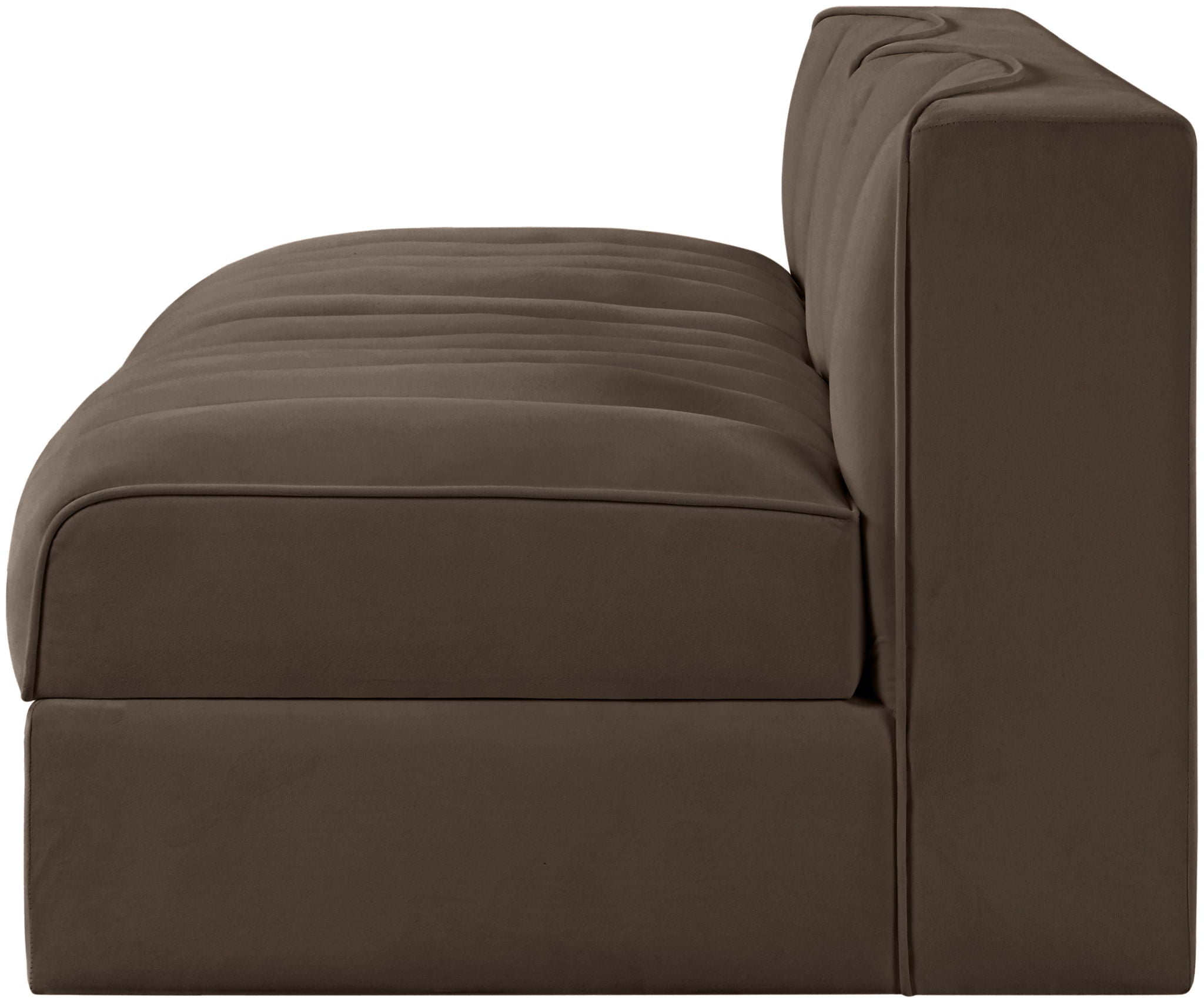 Rummi - Velvet Performance Fabric Upholstered 2 Piece Modular Armless Loveseat - Urban Living Furniture (Los Angeles, CA)