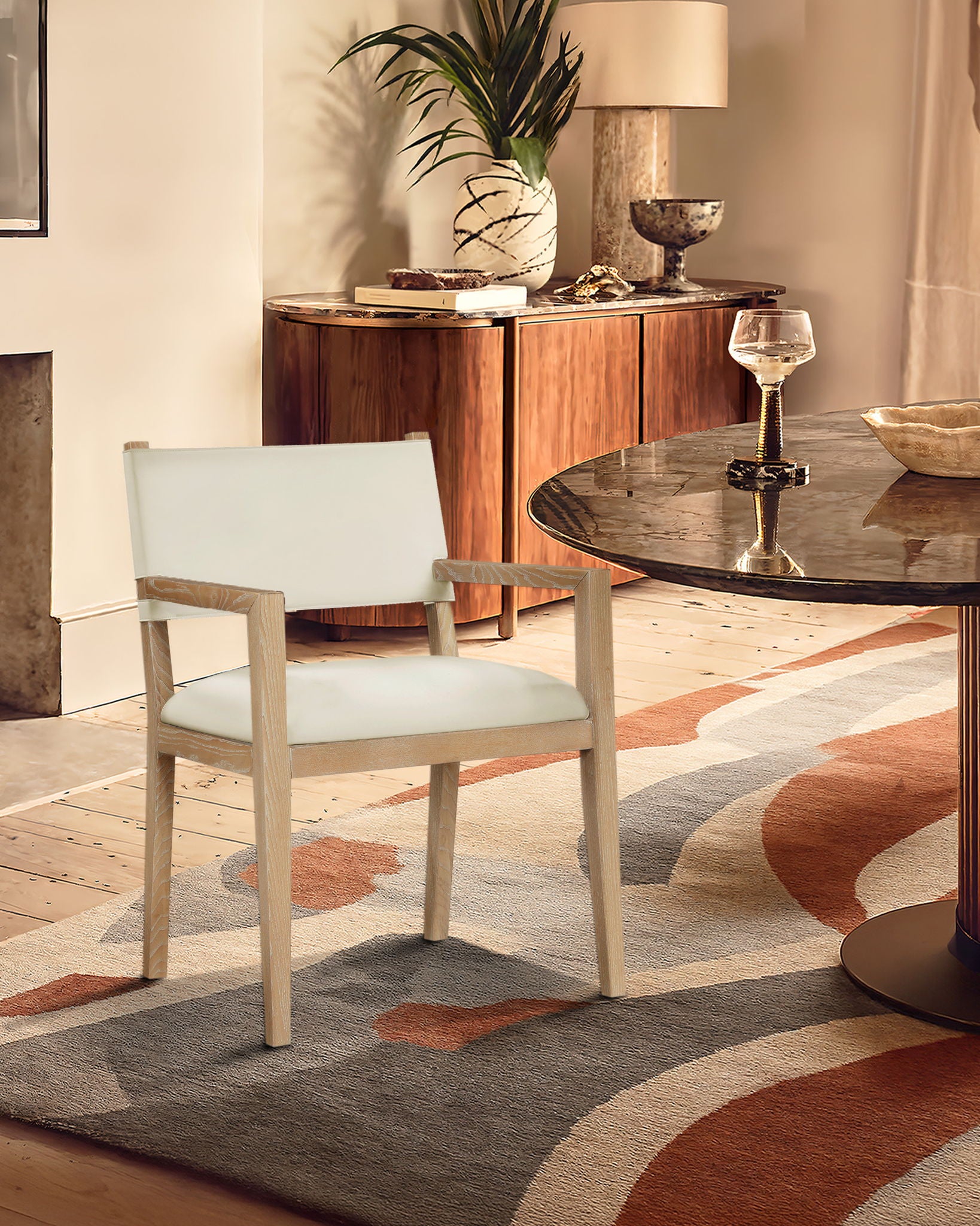 Avon - Vegan Leather Dining Arm Chair - Urban Living Furniture (Los Angeles, CA)