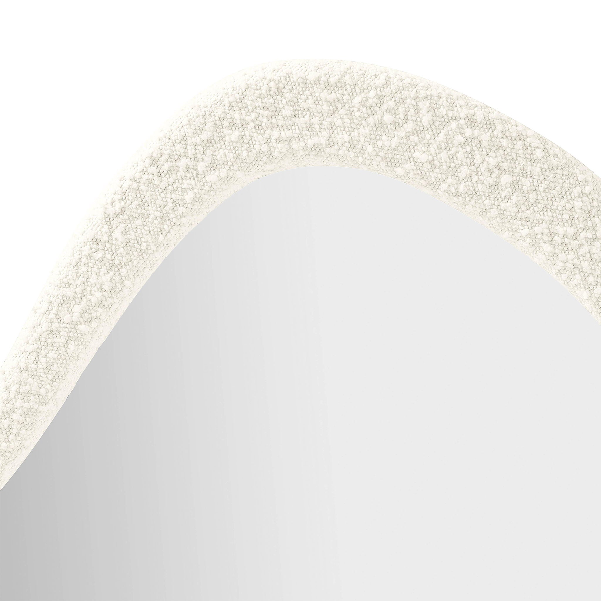 Klaryss - Teardrop Boucle Mirror - Cream - Urban Living Furniture (Los Angeles, CA)
